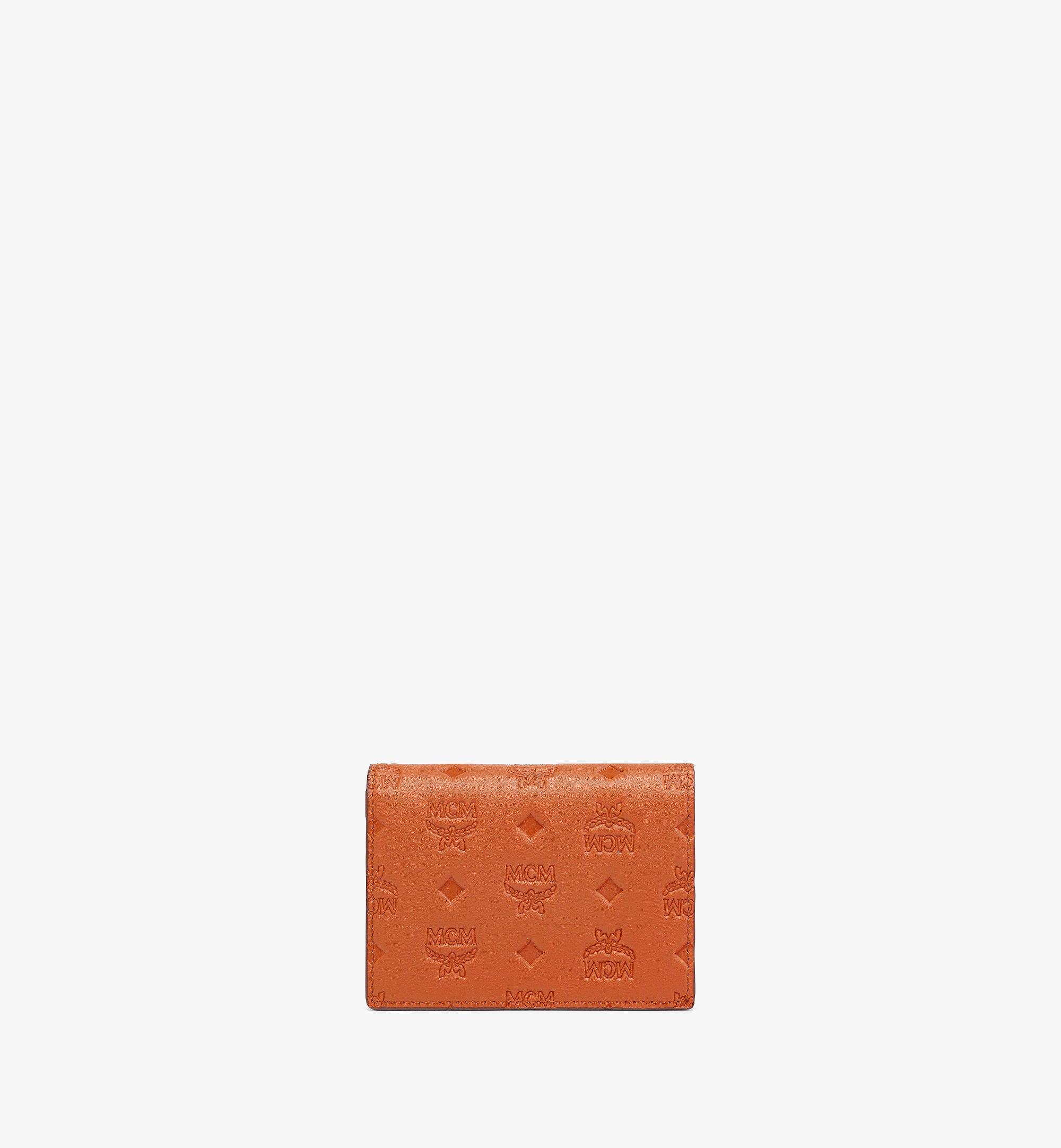Aren Portemonnaie aus geprägtem Leder mit Monogramm und Schnappverschluss 1
